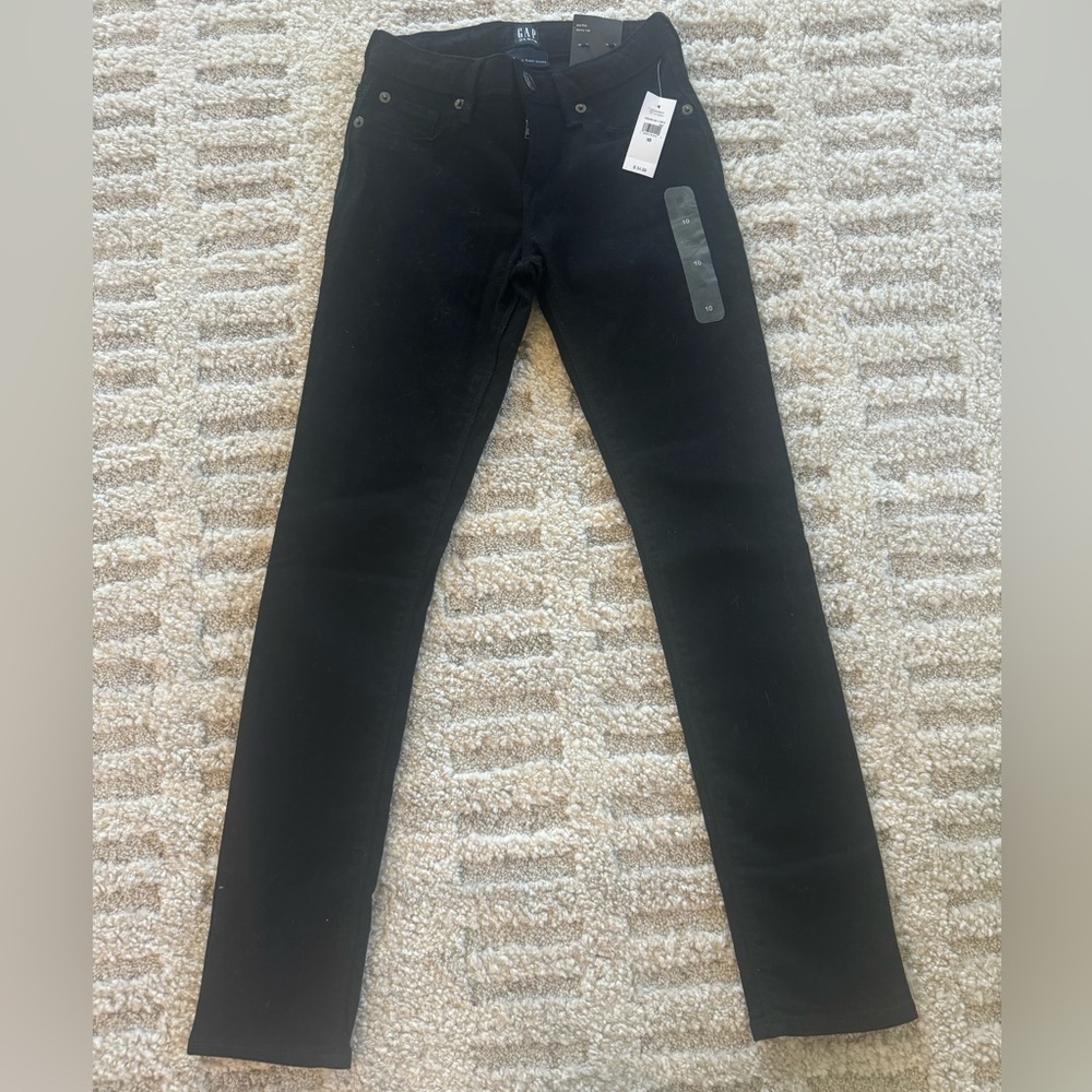 NWT Girls GAP Classic Black Skinny Jeans